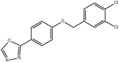 2-(4-[(3,4-DICHLOROBENZYL)OXY]PHENYL)-1,3,4-OXADIAZOLE 结构式