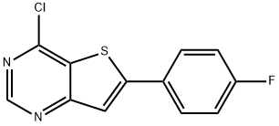 4-氯-6-(4-氟苯基)噻吩并[3,2-D]嘧啶 结构式
