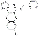 2-(BENZYLSULFANYL)-4-[(2,4-DICHLOROPHENYL)SULFANYL]THIENO[3,2-D]PYRIMIDINE 结构式