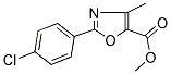 Methyl 2-(4-chlorophenyl)-4-methyl-1,3-oxazole-5-carboxylate 结构式