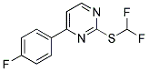 2-[(DIFLUOROMETHYL)SULFANYL]-4-(4-FLUOROPHENYL)PYRIMIDINE 结构式