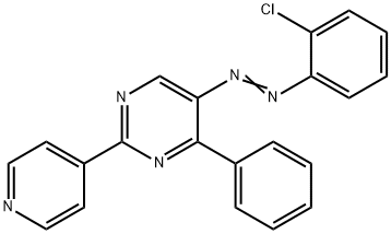 5-[2-(2-CHLOROPHENYL)DIAZENYL]-4-PHENYL-2-(4-PYRIDINYL)PYRIMIDINE 结构式