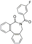 6-(3-FLUOROBENZOYL)-6,7-DIHYDRO-5H-DIBENZO[C,E]AZEPIN-5-ONE 结构式