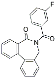 6-(3-Fluorobenzoyl)-6,7-dihydro-5H-dibenzo[c,e]azepin-5-one 结构式