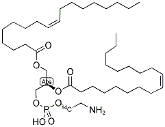 L-3-PHOSPHATIDYL[2-14C]ETHANOLAMINE,1,2-DIOLEOYL 结构式