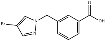 3-[(4-溴-1-吡唑)甲基]苯甲酸 结构式