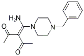 3-[AMINO(4-BENZYLPIPERAZIN-1-YL)METHYLENE]PENTANE-2,4-DIONE 结构式