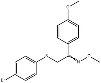 2-[(4-BROMOPHENYL)SULFANYL]-1-(4-METHOXYPHENYL)-1-ETHANONE O-METHYLOXIME 结构式