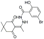 5-BROMO-N'-[1-(4,4-DIMETHYL-2,6-DIOXOCYCLOHEXYLIDENE)ETHYL]-2-HYDROXYBENZOHYDRAZIDE 结构式