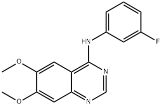 N-(3-FLUOROPHENYL)-6,7-DIMETHOXY-4-QUINAZOLINAMINE 结构式