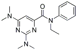 2,6-BIS(DIMETHYLAMINO)-N-ETHYL-N-PHENYLPYRIMIDINE-4-CARBOXAMIDE 结构式