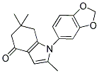 1-BENZO[D]1,3-DIOXOLEN-5-YL-2,6,6-TRIMETHYL-5,6,7-TRIHYDROINDOL-4-ONE 结构式
