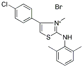 4-(4-CHLOROPHENYL)-2-(2,6-DIMETHYLANILINO)-3-METHYL-1,3-THIAZOL-3-IUM BROMIDE 结构式