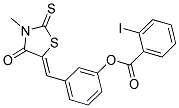 3-[(Z)-(3-METHYL-4-OXO-2-THIOXO-1,3-THIAZOLIDIN-5-YLIDENE)METHYL]PHENYL 2-IODOBENZOATE 结构式