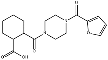 2-((4-(2-FURYLCARBONYL)PIPERAZINYL)CARBONYL)CYCLOHEXANECARBOXYLIC ACID