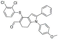 4-[(2,3-DICHLOROPHENYL)SULFANYL]-1-(4-METHOXYPHENYL)-2-PHENYL-6,7-DIHYDRO-1H-INDOLE-5-CARBALDEHYDE 结构式