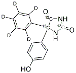 5-(4-HYDROXYPHENYL)-5-PHENYL-D5-HYDANTOIN-2,4,5-13C3 结构式