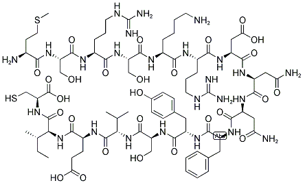 H-MET-SER-ARG-SER-LYS-ARG-ASP-ASN-ASN-PHE-TYR-SER-VAL-GLU-ILE-(CYS)-OH 结构式