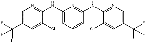 N-[3-CHLORO-5-(TRIFLUOROMETHYL)-2-PYRIDINYL]-N-(6-([3-CHLORO-5-(TRIFLUOROMETHYL)-2-PYRIDINYL]AMINO)-2-PYRIDINYL)AMINE 结构式