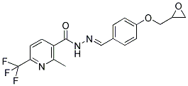 2-METHYL-N'-([4-(OXIRAN-2-YLMETHOXY)PHENYL]METHYLENE)-6-(TRIFLUOROMETHYL)NICOTINOHYDRAZIDE 结构式
