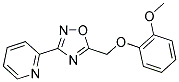 2-{5-[(2-METHOXYPHENOXY)METHYL]-1,2,4-OXADIAZOL-3-YL}PYRIDINE 结构式