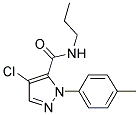 4-CHLORO-1-(4-METHYLPHENYL)-N-PROPYL-1H-PYRAZOLE-5-CARBOXAMIDE 结构式
