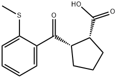 CIS-2-(2-THIOMETHYLBENZOYL)CYCLOPENTANE-1-CARBOXYLIC ACID 结构式