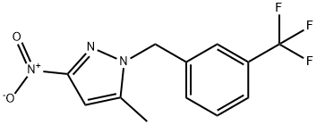 5-METHYL-3-NITRO-1-(3-TRIFLUOROMETHYL-BENZYL)-1H-PYRAZOLE 结构式
