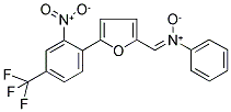 ((5-[2-NITRO-4-(TRIFLUOROMETHYL)PHENYL]-2-FURYL)METHYLENE)(PHENYL)AMMONIUMOLATE 结构式