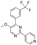 5-METHOXY-2-(PYRIDIN-4-YL)-4-[3-(TRIFLUOROMETHYL)PHENYL]PYRIMIDINE 结构式