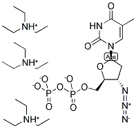 3'-Azido 3'-deoxythymidine 5'-di-phosphate, tritriethylammonium salt 结构式