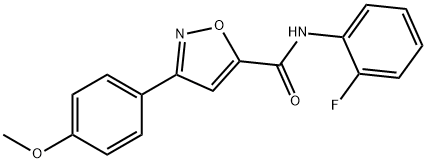 N-(2-FLUOROPHENYL)-3-(4-METHOXYPHENYL)-5-ISOXAZOLECARBOXAMIDE 结构式