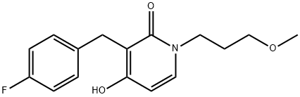 3-(4-FLUOROBENZYL)-4-HYDROXY-1-(3-METHOXYPROPYL)-2(1H)-PYRIDINONE 结构式