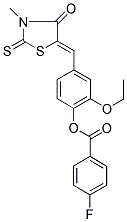 2-ETHOXY-4-[(Z)-(3-METHYL-4-OXO-2-THIOXO-1,3-THIAZOLIDIN-5-YLIDENE)METHYL]PHENYL 4-FLUOROBENZOATE 结构式