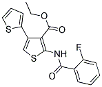 ETHYL 5'-[(2-FLUOROBENZOYL)AMINO]-2,3'-BITHIOPHENE-4'-CARBOXYLATE 结构式