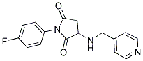 1-(4-FLUOROPHENYL)-3-[(PYRIDIN-4-YLMETHYL)AMINO]PYRROLIDINE-2,5-DIONE 结构式