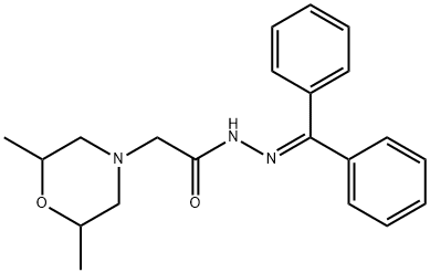 2-(2,6-二甲基吗啉代)-N'-(二苯基亚甲基)乙酰肼 结构式
