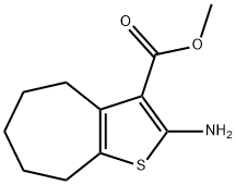 2-氨基-5,6,7,8-四氢-4H-环庚[B]噻吩-3-甲酸甲酯 结构式