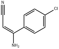 3-氨基-3-(4-氯苯基)丙-2-烯腈 结构式