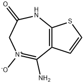 5-AMINO-1,3-DIHYDRO-2H-THIENO[2,3-E][1,4]DIAZEPIN-2-ONE 4-OXIDE 结构式