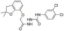 N-(((3,4-DICHLOROPHENYL)AMINO)CARBONYLAMINO)-2-(2,2-DIMETHYL(3-OXAINDAN-4-YLOXY))ETHANAMIDE 结构式