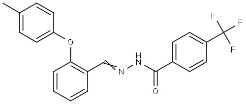 N'-((E)-[2-(4-Methylphenoxy)phenyl]methylidene)-4-(trifluoromethyl)benzenecarbohydrazide 结构式