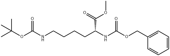 N6-[(1,1-二甲基乙氧基)羰基]-N2-[(苯基甲氧基)羰基]-D-赖氨酸甲酯 结构式