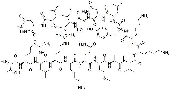 THR-ARG-LEU-ARG-LYS-GLN-MET-ALA-VAL-LYS-LYS-TYR-LEU-ASN-SER-ILE-LEU-ASN-NH2 结构式