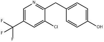 4-{[3-CHLORO-5-(TRIFLUOROMETHYL)-2-PYRIDINYL]-METHYL}BENZENOL 结构式