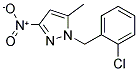 1-(2-CHLORO-BENZYL)-5-METHYL-3-NITRO-1H-PYRAZOLE 结构式