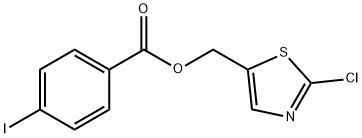 (2-CHLORO-1,3-THIAZOL-5-YL)METHYL 4-IODOBENZENECARBOXYLATE 结构式