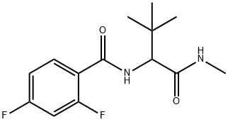 N-(2,2-DIMETHYL-1-[(METHYLAMINO)CARBONYL]PROPYL)-2,4-DIFLUOROBENZENECARBOXAMIDE 结构式