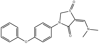 5-[(E)-(Dimethylamino)methylidene]-3-(4-phenoxyphenyl)-1lambda4,3-thiazolane-1,4-dione 结构式
