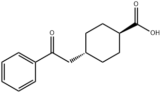 TRANS-4-(2-OXO-2-PHENYLETHYL)CYCLOHEXANE-1-CARBOXYLIC ACID 结构式